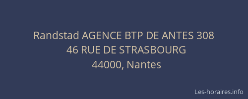 Randstad AGENCE BTP DE ANTES 308