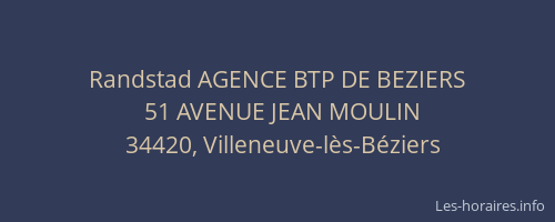 Randstad AGENCE BTP DE BEZIERS