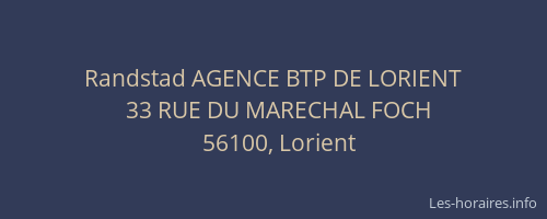 Randstad AGENCE BTP DE LORIENT