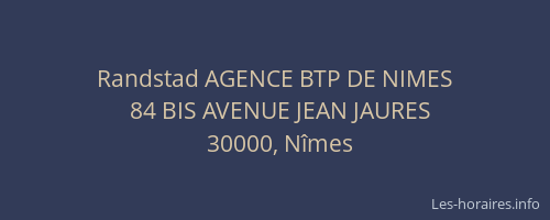 Randstad AGENCE BTP DE NIMES