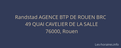 Randstad AGENCE BTP DE ROUEN BRC