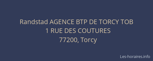 Randstad AGENCE BTP DE TORCY TOB