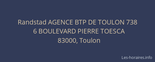 Randstad AGENCE BTP DE TOULON 738