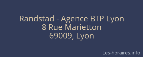 Randstad - Agence BTP Lyon