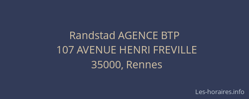 Randstad AGENCE BTP