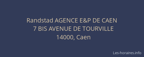 Randstad AGENCE E&P DE CAEN