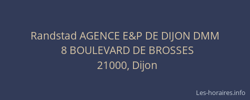 Randstad AGENCE E&P DE DIJON DMM