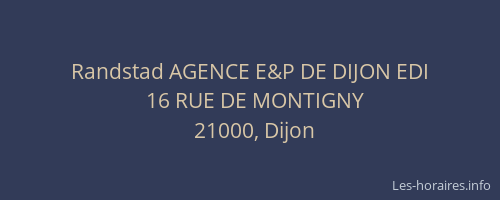 Randstad AGENCE E&P DE DIJON EDI