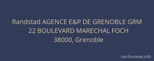 Randstad AGENCE E&P DE GRENOBLE GRM