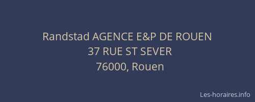 Randstad AGENCE E&P DE ROUEN
