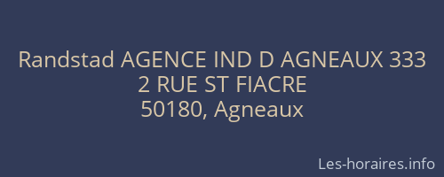 Randstad AGENCE IND D AGNEAUX 333