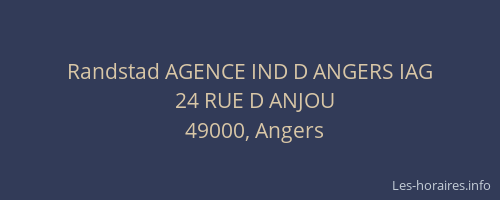 Randstad AGENCE IND D ANGERS IAG
