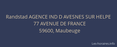 Randstad AGENCE IND D AVESNES SUR HELPE