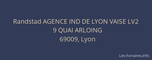 Randstad AGENCE IND DE LYON VAISE LV2