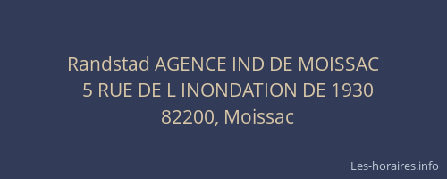 Randstad AGENCE IND DE MOISSAC