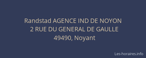Randstad AGENCE IND DE NOYON