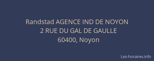 Randstad AGENCE IND DE NOYON