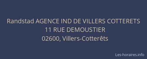 Randstad AGENCE IND DE VILLERS COTTERETS