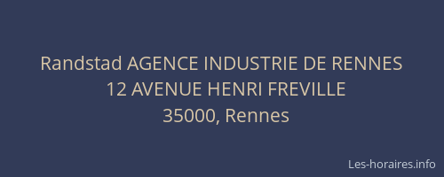 Randstad AGENCE INDUSTRIE DE RENNES