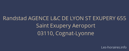 Randstad AGENCE L&C DE LYON ST EXUPERY 655