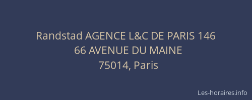 Randstad AGENCE L&C DE PARIS 146