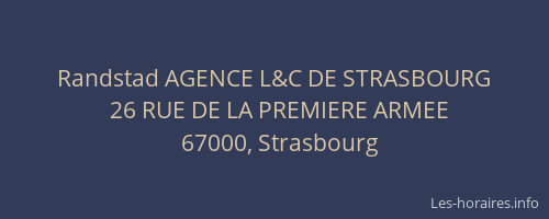 Randstad AGENCE L&C DE STRASBOURG