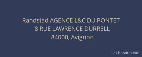 Randstad AGENCE L&C DU PONTET