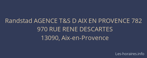 Randstad AGENCE T&S D AIX EN PROVENCE 782