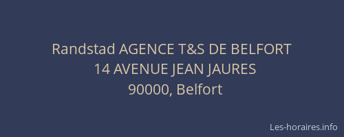Randstad AGENCE T&S DE BELFORT