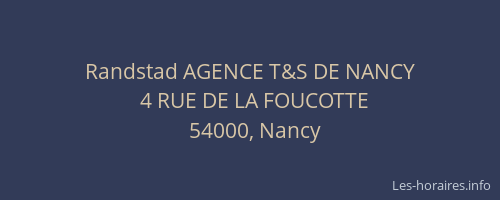 Randstad AGENCE T&S DE NANCY