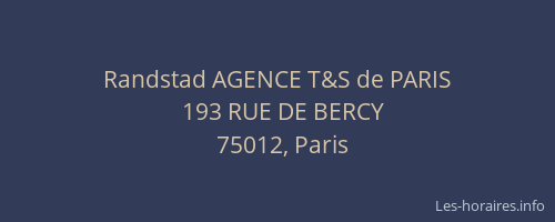 Randstad AGENCE T&S de PARIS