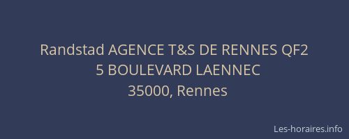 Randstad AGENCE T&S DE RENNES QF2