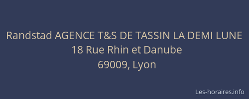 Randstad AGENCE T&S DE TASSIN LA DEMI LUNE