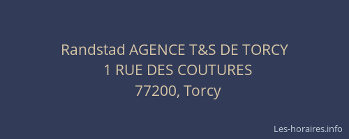 Randstad AGENCE T&S DE TORCY