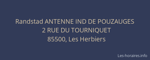 Randstad ANTENNE IND DE POUZAUGES