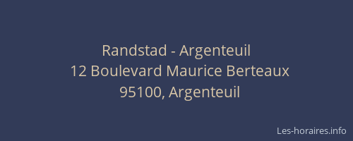 Randstad - Argenteuil