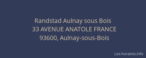 Randstad Aulnay sous Bois