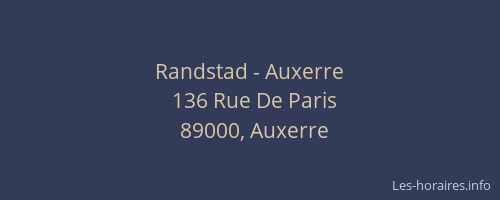 Randstad - Auxerre