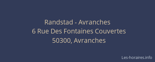 Randstad - Avranches