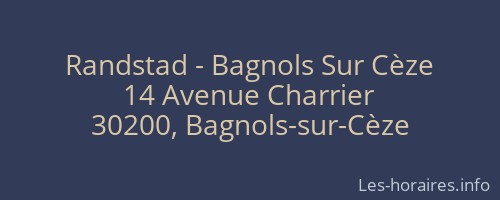 Randstad - Bagnols Sur Cèze