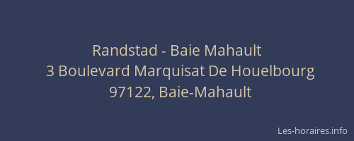 Randstad - Baie Mahault