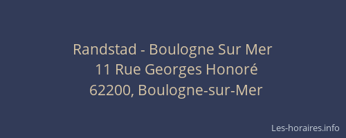 Randstad - Boulogne Sur Mer