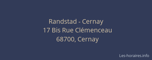 Randstad - Cernay