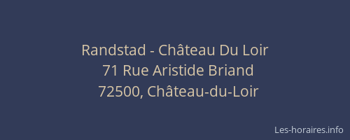 Randstad - Château Du Loir
