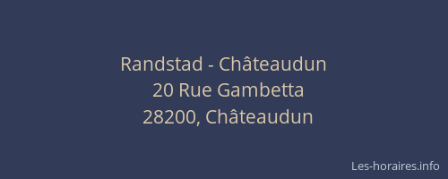 Randstad - Ch&acirc;teaudun
