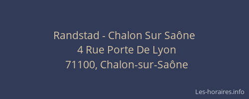 Randstad - Chalon Sur Saône