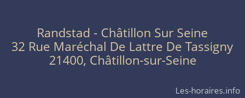 Randstad - Châtillon Sur Seine