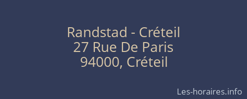 Randstad - Créteil
