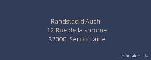 Randstad d'Auch