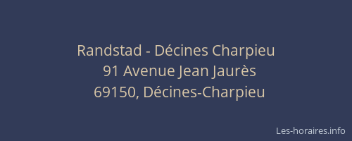 Randstad - Décines Charpieu